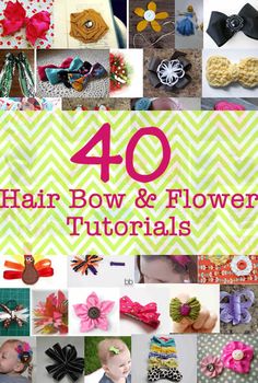 the cover of 40 hair bow and flower patterns