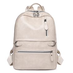 Multifunctional Vintage Large Capacity Luxury Cowhide Satchels Backpack Trendy Beige Outdoor Backpack, Casual Beige Backpack With Zipper Closure, Casual Leather Backpack With Large Capacity, Beige Large Capacity Leather Backpack For School, Beige Large Capacity Backpack, Casual Beige Backpack With Zipper Pocket, Solid Large Capacity Outdoor Backpack, Beige Leather Backpack With Large Capacity, Beige Satchel Backpack For Outdoor