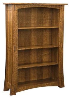 an oak bookcase with three shelves