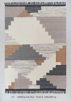 a rug with different colors and patterns on it