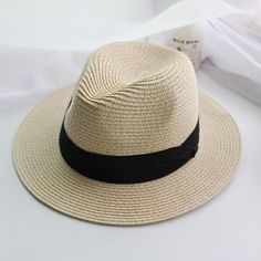 A Perfect Classic Panama Hat that you can carry everywhere you go, and especially in summer. This is perfect for you, under the sun. Two Colors : Please Select Your desired one. Product details: Size: 22.44 ''(57 cm) (head circumference) Material: Straw/Polyester Types Of Hats For Women, Woman On The Beach, Panama Beach, Summer Hats For Women, Fashion Petite, Trendy Hat, Sun Hats For Women, Love Hat, Stylish Hats