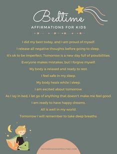 101+ Positive Affirmations for Kids to Boost Self-Esteem Bedtime Affirmations