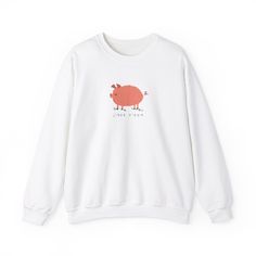 Swoop into style with our "Jiggy Piggy" Crewneck Sweatshirt! This playful and charming sweatshirt features a jiggy piggy, adding a touch of joy to your wardrobe. The premium-quality fabric ensures both comfort and durability, making it a standout choice for your casual and lighthearted moments. Meticulously designed, this sweatshirt stands out with its humorous charm, making it a delightful addition to your collection. Whether you're on the dance floor or just enjoying a cozy day on the farm, le Playful Cotton Sweatshirt With Funny Print, Cozy Day, Quirky Fashion, On The Dance Floor, Charm Making, On The Farm, Funny Sweatshirts, Kids Stationery, The Dance