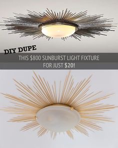 diy light fixture
diy sunburst light #diy #diylight Diy Ceiling, Kitchen Home Decor, Ideas Living Room, Home Decorating Ideas, Home Reno, Ideas Living, Ideas Home