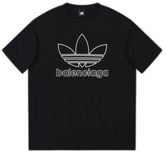 Balenciaga x Adidas Logo Black & White Shirt - GENUINE AUTHENTIC BRAND LLC Balenciaga X Adidas, Black And White Shirt, Logo Black, Adidas Logo, White Shirt, Balenciaga, Black White, Adidas, Black And White