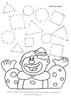 a coloring page with an image of a clown in the sky and stars above it