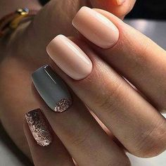 Metallic Nails with a French Accent Unghie Nail Art, Nagellack Trends, Trendy Nail Art Designs, Her Nails, Best Nail Art Designs, Trendy Nail, Metallic Nails, Winter Nail Art, Spring Nail Art