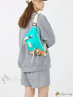 Bird in Bag - Womens Streetwear Hip-Hop Fanny Pack Crossbody Shoulder Bag Casual Outdoor Travel Bag Casual Pouch Belt Bag With Zipper Pocket, Casual Pouch Belt Bag With Zipper, Casual Belt Bag With Zipper Pocket, Casual Green Belt Bag For Everyday Use, Casual Green Belt Bag, Casual Green Chest Bag For Travel, Casual Green Chest Bag With Cell Phone Pocket, Green Crossbody Chest Bag With Pockets, Trendy School Belt Bag With Zipper Pocket