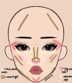 reference image of how to correctly apply makeup so that it looks pretty Makeup Looks Ideas Easy, Makeup Layout On Face, Make Up Looks Tutorials, Full Face Makeup Ideas, Makeup Template, Makeup Routine Guide, Arabic Eye Makeup, Nose Makeup