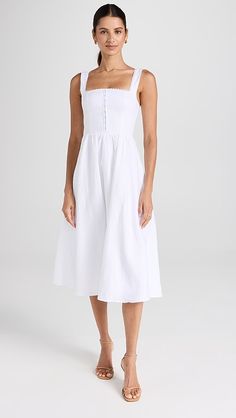 Fitted Unlined Linen Dress, Chic Linen Dress With Smocked Back, Linen Dress With Smocked Back For Daywear, Elegant Linen Dress With Smocked Back, Fitted Casual Linen Dress Unlined, Fitted Linen Dress With Smocked Back For Spring, Fitted Linen Dress With Smocked Back, Fitted Linen Dress With Square Neck, Fitted Sleeveless Linen Dress With Smocked Back