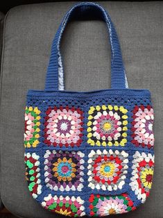 Granny square crochet bag tote bag boho bag crochet afghan | Etsy Bohemian Blue Shoulder Bag With Granny Square Details, Blue Bohemian Shoulder Bag With Granny Square Details, Blue Bohemian Shoulder Bag With Granny Square, Handmade Colorful Crochet Shoulder Bag, Colorful Handmade Crochet Shoulder Bag, Bohemian Blue Crochet Bag With Granny Square, Blue Bohemian Square Shoulder Bag, Blue Granny Square Crochet Bag For Vacation, Multicolor Granny Square Crochet Bag