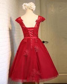 Custom size and custom color are available, there is no extra payment for custom size or custom color. Product Information: Dress Number: #J654, Material: Tulle, Silhouette: A-line Color: Dark RED Hemline: Knee Length, Back Details: Lace-up Delivery times: Processing time: 2-3 weeksShipping time: 3-5 working days Rush Order Rush order service is available. For rush order, you can receive your order in 2 weeks. Custom Measurements For custom size, please leave us the following measurements in the Red A-line Tulle Dress, Red A-line Evening Dress, Red A-line Party Dress, Red A-line Dress For Party, Red Knee-length Evening Dress For Prom, Red Knee-length Evening Dress For Prom Season, Red Knee-length Bridesmaid Dress, Red Sweetheart Neckline Bridesmaid Dress, Red Sweetheart Neckline Bridesmaid Evening Dress