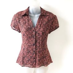 Style&Co Blouse, Never Worn, In Excellent Like New Condition, No Holes, No Stain, No Visible Flaws. Bundle And Save. From Smoke Free Home. Fitted V-neck Brown Blouse, Fitted Brown Shirt, Fitted Brown V-neck Blouse, Fitted Brown Spring Shirt, Brown Fitted Shirt For Spring, Fitted Brown Shirt For Spring, Fitted Brown Floral Print Blouse, Fitted Brown Blouse With Floral Print, Fitted Brown Blouse For Summer