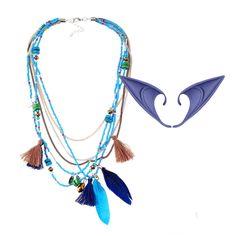 PRICES MAY VARY. 【What You Get】You will get 1 pair latex ears and 1 feather tassel beads necklace. Pair with Avatar cosplay costume, venture onto Pandora and become a true Na'vi warrior! Increase your charm, make you more different in the crowd! 【Cute Ears】12 cm/4.7 inch. Our dress up ears are made of good quality latex materials, super soft, can be folded and reusable. Does not put pressure on the ears when worn. Easy to wear and fit for almost all ears. 【Feather Tassel Beads Necklace】43 cm/16. Neytiri Necklace, Avatar Disneybound, Avatar Halloween, Avatar Cosplay, Masquerade Halloween, Beads Tassels, Metal Pendants, Halloween Masquerade, Elf Ears