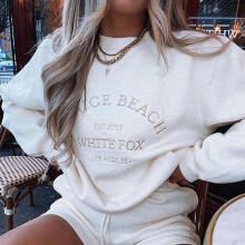 Womens Los Angeles Venice Beach Cool Sweatshirts White Sweatshirt For Summer Streetwear, White Sweatshirt For Leisure In Winter, White Sweatshirt For Leisure, Winter Season, White Winter Sweatshirt For Leisure, White Casual Sweater With Letter Print, White Long Sleeve Tops For Leisure, Trendy White Sweatshirt For Leisure, White Sweatshirt For Fall Leisure, Trendy White Sweatshirt For Summer