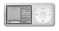 an ipod with the words i don't understand but i luv u written on it