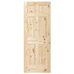 an unfinished wooden door on a white background