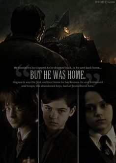 the poster for harry potter's movie, but he was home