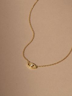 18k Gold Evil Eye Vermeil Necklace | Uncommon James Uncommon James, Dainty Chain Necklace, Chain And Pendant, Dainty Chain, Eye Pendant, Vermeil Jewelry, Black Gift Boxes, Evil Eye Pendant, Jewelry Pouch