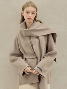 Composition : Cashmere 15%, Wool 70%, Polyester 12%, Rayon 3%Color : Melange Beige(MBG)_S,Melange Beige(MBG)_MCountry of Origin : KOREA Chic Beige Wrap Outerwear, Beige Wrap Outerwear For Work, Oversized Beige Wrap Outerwear, Oversize Coat, Oversized Coat, Belted Coat, Ivy, Cashmere, Jackets & Coats