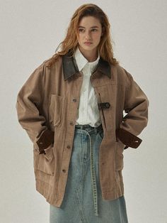 Composition : Refer to product detailsCountry of Origin : CHINA Oversized 90s Jacket, Utility Style Women, Brown Fall Jacket, 90s Core, Camo Jacket Outfit, Hunter Jacket, 2025 Style, Hunter Outfit, 90s Jacket