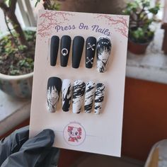 Toji Nail Ideas, Anime Inspired Nails, Acrylic Nails Nude, Toji Fushiguro, Gel Nail Art Designs