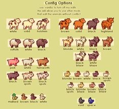 the different types of sheep are shown in this game screener's guide for animal crossing