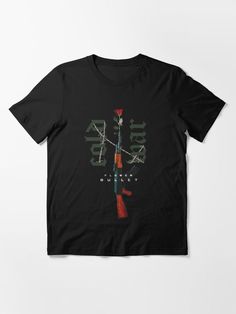 Cold War - Red Flower - Peace - Bullet Essential T-Shirt Red Flower, High Quality T Shirts, Red Flowers, Floor Pillows, Cool Shirts, Wellness Design, Clock, Mens Graphic Tshirt, Mens Tshirts