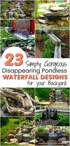 several different landscaping pond designs with the title 23 simply gorgeous disposaring pondes waterfall designs for your backyard