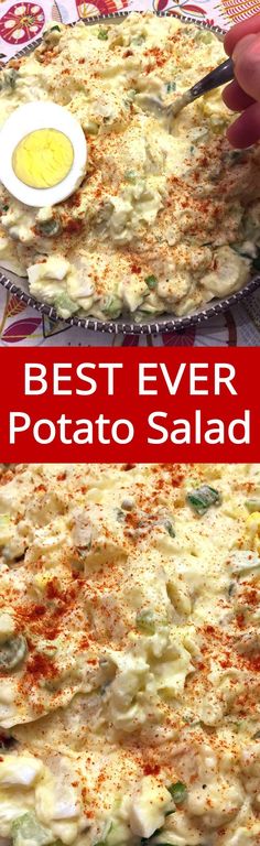 the best ever potato salad recipe is ready to be eaten