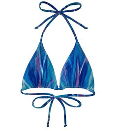 MIRAGE by Tyla Maja, an exclusive handmade drop inspired by the bluest ocean waters and vibrant sunsets. This eye-catching tie dye triangle top is the perfect minimal bikini designed to make you feel sexy and confident. Featuring soft nude lining, thin stretch spaghetti straps, and adjustable coverage to ensure the most comfortable fit. Finished with zig-zag stitching. 85% Polyester, 15% Spandex Hand wash cold. Model wears size S. Each bikini is hand made to order. Once your order has been confi Triangle Top, Blue Ocean, Zig Zag, String Bikinis, 10 Days, Tie Dye, Comfort Fit, Hand Wash, How To Wear