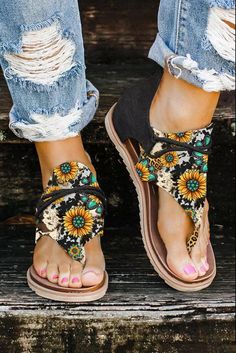 Boots With Sunflowers, Winter Skirt Fashion, Floral Flats, Spring Sandals, Swimwear Bottoms, Winter Skirt, Sneaker Heels, Jean Leggings, Thong Sandals