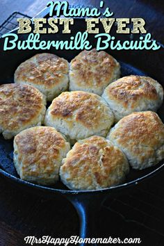 Mama's Buttermilk Biscuits - Mrs Happy Homemaker Berry Butter, Meatball Lasagna, Dublin Coddle, Stuffed Biscuits, Mrs Happy Homemaker, Cream Biscuits, Tres Leches Cake, Philly Cheesesteak, Broccoli Cheese