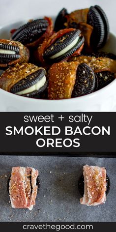 sweet and salty smoked bacon oreos are the perfect appetizer for any party