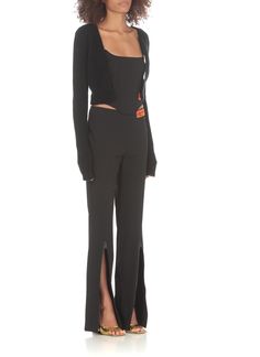 66% Polyester, 28% Viscose, 6% Elastane Fall Stretch Straight Pantsuit, Stretch Straight Pantsuit For Fall, Fall Stretch Pantsuit With Straight Pants, Fitted Wide Leg Pants With Belt Loops For Fall, Fall Evening High-waisted Pantsuit, Luxury Fitted Wide Leg Pants For Fall, Luxury Fitted Wide-leg Pants, Evening Pantsuit With Trousers For Fall, Luxury Fitted High-waisted Wide Leg Pants