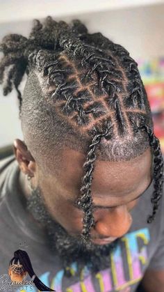 Cornrows Men, Mens Dreadlock Styles, Mens Twists Hairstyles, Short Dreadlocks Styles, Hair Twists Black, Dread Hairstyles For Men, Braid Styles For Men, Twisted Hair, Dreadlock Hairstyles For Men