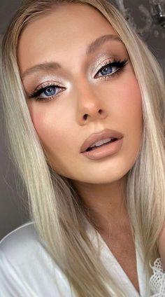 Blue Eyes Makeup, Beautiful Wedding Makeup, Natural Prom Makeup, Prom Eye Makeup, Prom Makeup Looks