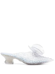 transparent floral detail embossed detail glass-effect pointed toe slip-on style low sculpted heel branded footbed Victorian Vases, Transparent Heels, Project X, Melissa Shoes, Y Project, Iconic Bags, Demi Fine Jewelry, Van Cleef Arpels, Fine Earrings