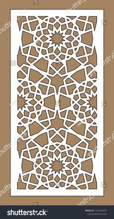 a paper cutout with an intricate pattern on the front and back side of it