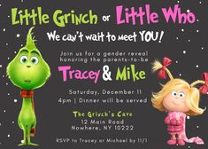 Grinch Christmas Baby Gender Reveal Party Invitation Dark - Etsy Grinch Theme Gender Reveal Ideas, Grinch Gender Reveal Ideas, Grinch Gender Reveal, Christmas Gender Reveal Ideas, Christmas Gender Reveal, Gender Reveal Baby Shower Themes, Baby Gender Reveal Party Decorations, Fun Baby Announcement, Gender Reveal Party Theme