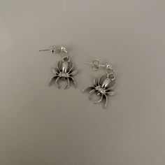 Silver Spider Stud Earrings Uk postage is £1 1st class postage is £2 International postage is available Earring Silver, Goth Jewelry Earrings, Vintage Earrings For Halloween Gift, Earrings Silver, Vintage Halloween Earrings As Gift, Silver Goth Earrings, Gothic Silver Metal Earrings, Gothic Metal Earrings For Streetwear, Bijoux Piercing Septum