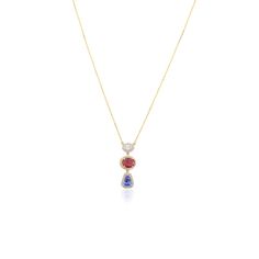 This stylish pendant necklace features a dazzling 18K gold setting, showcasing your choice of a vibrant pink or blue sapphire. The sapphire is accented by sparkling diamonds, adding a touch of brilliance. Whether you opt for the rich pink or deep blue hue, this elegant necklace is perfect for making a sophisticated statement. Sapphire stimulates concentration and reduces stress. This is a perfect Grandma Gift, Bridal Shower Gift, Mom Gift, Gift For Sister, Mother Daughter Gift, Bride To Be Gift, Bridesmaid Gift, Anniversary Gift, Friendsgiving Gift, Engagement Gift, Wedding Gift, Mother's Day Gift or any Holiday Gift for Mother, Sister, Daughter, Grandma, Fiancé, Girlfriend, Valentine, Family or Friend on your list.  PRODUCT DETAILS :-  Material - 18K Solid Yellow Gold Gemstone - Blue Sapp Fine Pink Sapphire Necklaces For Formal Occasions, Sapphire Pendant Necklace In Fine Jewelry Style, Fine Jewelry Sapphire Pendant Necklace, Elegant Pink Sapphire Necklace For Formal Occasions, Sapphire Pendant Necklace Fine Jewelry, Sapphire Pendant Diamond Necklace, Sapphire Diamond Necklace With Gemstone Accents, Sapphire Diamond Pendant Necklace, Sapphire Gemstone Pendant Diamond Necklace