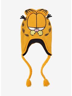 Garfield Tassel Beanie Unimpressed Face, Garfield Stuff, Blame Canada, Wolves Pack, Animated Cat, Garfield Pictures, Garfield Images, Garfield Cat, Funky Hats