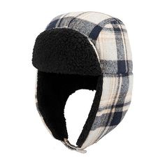 Embrace the cold weather with confidence in this men's plaid trapper hat from Levi's. The classic silhouette features ear flaps and an adjustable chin strap for a secure fit and cozy sherpa lining for added insulation against the cold temperatures. This trapper hat is the perfect companion for any outdoor activity.Base Material: 100% PolyesterLining: LinedLining Material: SherpaCare: Spot CleanBrim Width: 2 InchCountry of Origin: Imported Insulated Adjustable Brimmed Hats, Adjustable Windproof Aviator Hat, Insulated Hats With Ear Flaps For Cold Weather, Adjustable Windproof Hat With Ear Flaps, Winter Plaid Hat With Short Brim, Plaid Short Brim Hat For Winter, Plaid Short Brim Winter Hat, Adjustable Fleece-lined Hat With Ear Flaps, Adjustable Hats With Fleece Lining And Ear Flaps