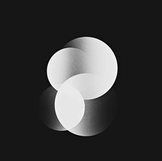 two white circles on a black background