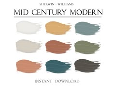 an image of a book cover with the title'mid century modern instant download