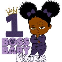 an image of a cartoon character with the number one on her head and name boss baby