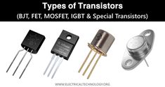 different types of transistos and other electronic components are shown in this graphic above