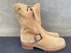 Frye Veronica Short Moto Biker Camel Buckle Suede Boots Rider Size 7 Awesome Shoes minor scuffs one of the top buckle missing see pictures. PLEASE VIEW ALL PHOTOS CAREFULLY AS I CONSIDER THEM PART OF THE DESCRIPTION. I WILL GLADLY COMBINE SHIPPING FOR MULTIPLE ITEMS PURCHASED IF THEY CAN BE SAFELY SHIPPED TOGETHER. DELIVERY WITHIN 5 BUSINESS DAYS, 1-2 BUSINESS DAY HANDLING. ONCE YOUR PAYMENT CLEARS, THIS ITEM WILL COME PROFESSIONALLY PACKAGED AND SHIPPED WITH CARE. PLEASE CONTACT ME THROUGH MESSAGES IF YOU HAVE ANY QUESTIONS OR CONCERNS. THANKS FOR LOOKING Frye Veronica Short, Frye Veronica, Awesome Shoes, Biker Boots, Suede Boots, Boot Shoes Women, Nice Shoes, Kenya, Camel