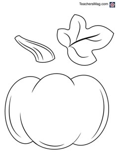 an apple with leaves on it coloring page